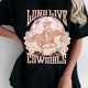 Black LONG LIVE COWGIRLS Graphic Crewneck T Shirt
