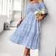 Ditsy Floral Off-Shoulder Smocked Midi Dress